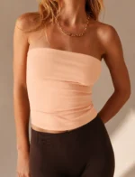 Women’s Strapless Tube Top – Cotton Stretchy Bandeau Crop Top - Image 2